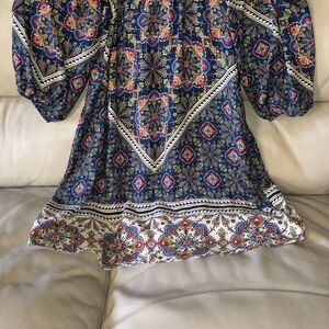 bailey blue Navy Multicolor Medallion Print Mini Dress